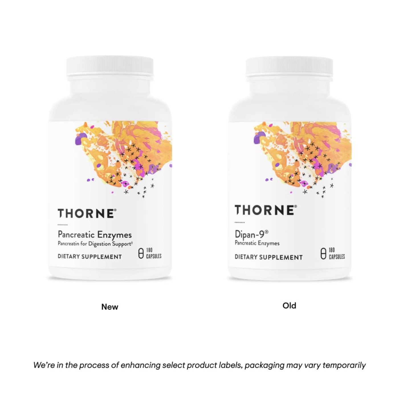 THORNE Pancreatic Enzymes (Formerly Dipan-9) - Pancreatic Enzymes for Digestive Support and Nutrient Absorption - 180 Capsules - 90 Servings