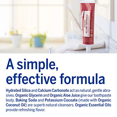 Dr. Bronners All-One Toothpaste Anise, 5 oz, 3-Pack Fluoride-Free Toothpaste for Adults, SLS-Free, 70% Organic & Natural Ingredients, Vegan, Helps Freshen Breath, Reduce Plaque, Whiten Teeth