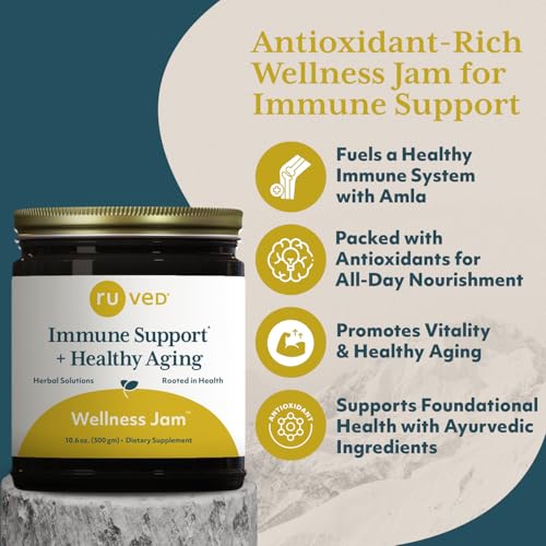 RUVED Wellness Jam with Amla, Enhanced Chanvanprash, Immune and Digestive Support, 10.6 oz