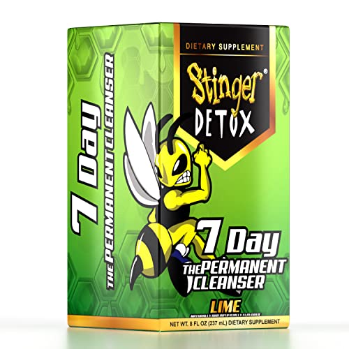 Stinger Detox 7-Day Permanent Drink – Lime Flavor – 8 FL OZ