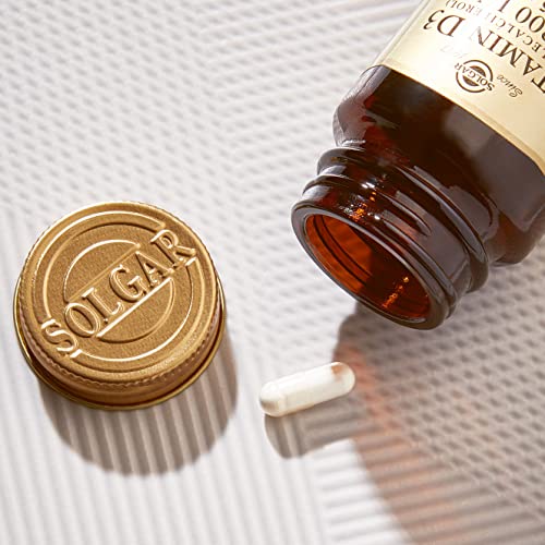 Solgar Vitamin D3 (Cholecalciferol) 15 mcg (600 IU), 120 Vegetable Capsules - Helps Maintain Healthy Bones & Teeth - Immune Support - Non-GMO, Gluten Free, Dairy Free, Kosher, Halal - 120 Servings