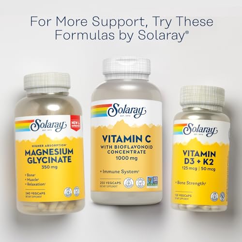 SOLARAY Vitamin C w/Rose HIPS, Acerola & Bioflavonoids, 1000mg, Supports Immune Function & Healthier Skin, Hair, Nails, Non-GMO, Vegan, 250 CT