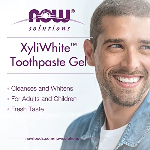 NOW Foods Solutions, Xyliwhite™ Toothpaste Gel, Refreshmint, Cleanses and Whitens, Fresh Taste, 6.4-Ounce