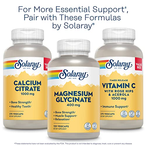 Solaray Magnesium and Potassium Asporotates with Bromelain, Magnesium Potassium Supplement for Bone Strength and Muscle Support, Vegan Magnesium Potassium Supplements, 60 Servings, 120 VegCaps