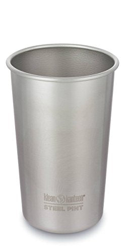 Klean Kanteen Single Wall Stainless Steel Cups, Brushed Stainless, Pint Glasses in 10oz, 4 pack