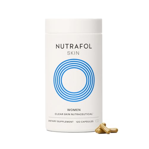Nutrafol Clear Skin Acne Supplement for Women, Clinically Tested for Clearer, Smoother Skin, Physician-Formulated, Vegan