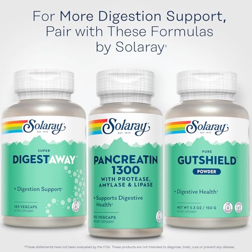 SOLARAY Pancreatin Supplement, 1300 mg, 90 Count