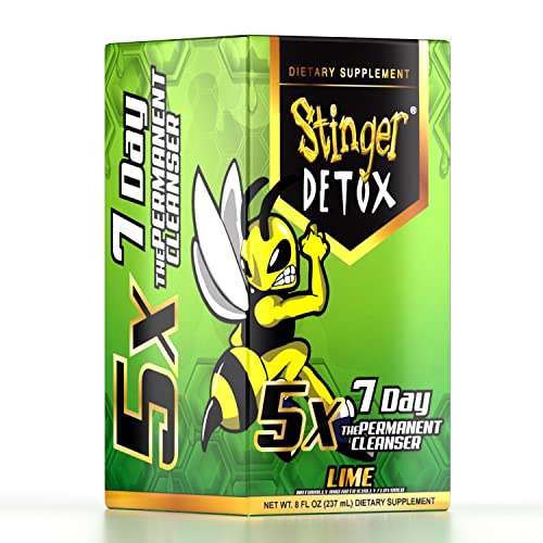 Stinger Detox 5X 7-Day Extra Strength Permanent Drink – Lime Flavor – 8 FL OZ