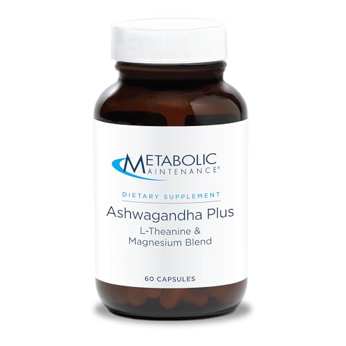 Metabolic Maintenance Ashwagandha Plus - 120mg Shoden Ashwagandha Extract 35% Concentrate to Promote Calm and Focus with Magnesium Bisglycinate + L-Theanine (60 Capsules)