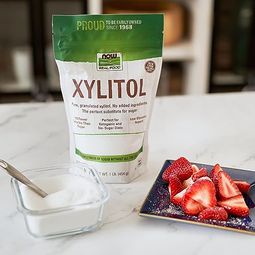 NOW Foods, Xylitol, Pure with No Added Ingredients, Keto-Friendly, Low Glycemic Impact, Low Calorie, 1-Pound (Packaging May Vary)