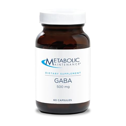 Metabolic Maintenance GABA 500mg (Gamma Aminobutyric Acid) - GABA Supplement for Brain Support - Helps Inhibit The Effects of Stress Producing Neurotransmitters (60 GABA Pills)