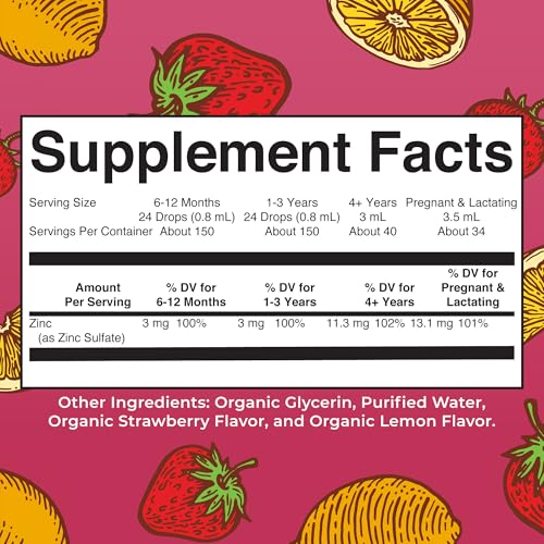 Mary Ruth's Organic Strawberry Lemon Ionic Zinc, 4 FZ