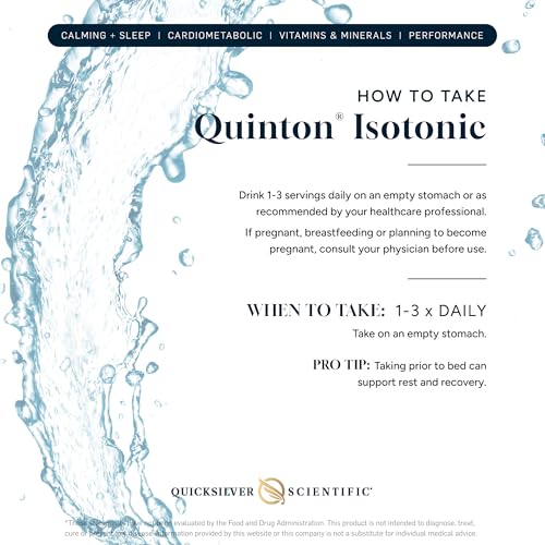 Quicksilver Scientific Original Quinton Isotonic Solution with Sea Water Minerals + Alpine Spring Water - Liquid Hydration, Electrolyte + Multi Minerals Supplement (30 Single Serving Vials)