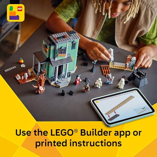 LEGO Creator 3 in 1 Haunted Mansion Building Toy for Kids - Halloween Building Blocks & Learning Toy for Girls & Boys, Ages 9+ - Build a Haunted House, Train, or Ship - Gift for Birthdays - 31167