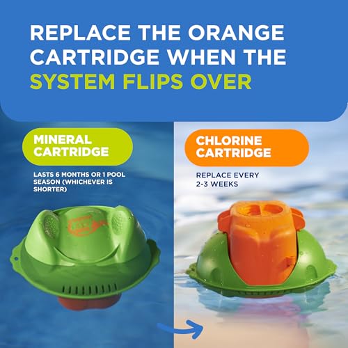 FROG Replacement Chlorine Cartridge for use with Flippin FROG XL Floating Sanitizer System - Prefilled Cartridges Support Easy Pool Maintenance and Cleaner & Clearer Water - 1 Pack