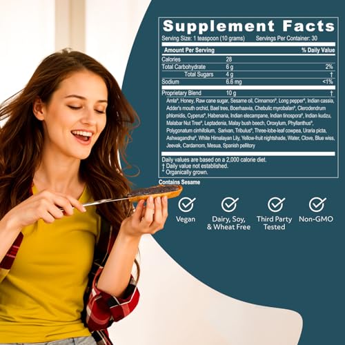 RUVED Wellness Jam with Amla, Enhanced Chanvanprash, Immune and Digestive Support, 10.6 oz