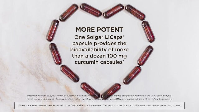 Solgar Full Spectrum Curcumin - 105 LiCaps - Superior Absorption - Brain, Joint & Immune Health - Vegan, Gluten-Free, Non-GMO, Dairy Free - 105 Servings
