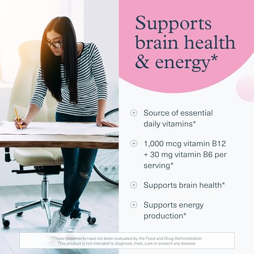 Youtheory B12B6 - Vegan Vitamin B6 & Vitamin B12 - Offers Brain Health, Energy & Immunity Support* - Dairy, Soy & Gluten Free - 60 Vegetarian Capsules
