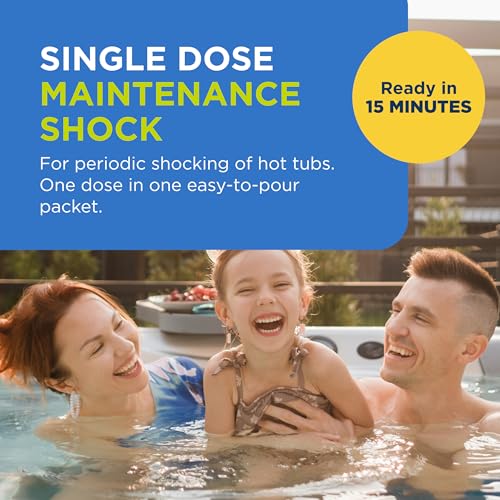 FROG Maintain for Hot Tubs - Non-Chlorine Shock for use with All Hot Tub FROG Sanitizing Systems - Single Dose Packets for Easy Hot Tub Maintenance & Treatment - 6 Pack