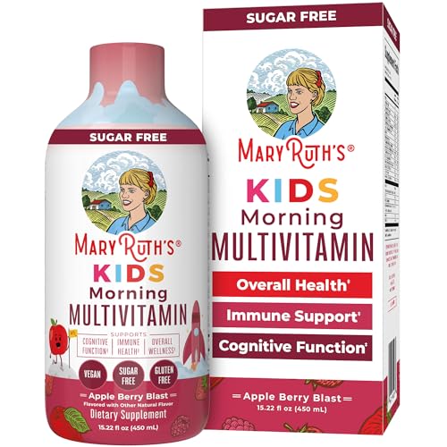 MaryRuth's Kids Liquid Morning Multivitamin | Kids Multivitamin | Immune Support | Vitamin C & D | Kids Vitamins | Kids Vitamins multivitamin | Vegan | 30-180 Servings | 15.22 fl oz