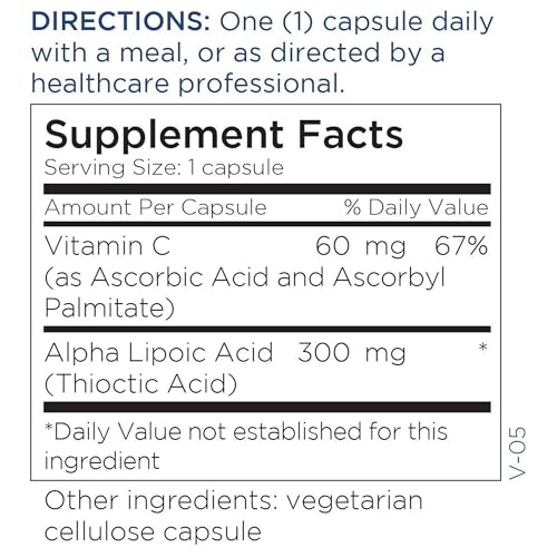 Metabolic Maintenance Alpha Lipoic Acid 300mg - ALA Supplement, Alpha-Lipoic Acid Antioxidant Support for Women and Men, Nerve Health Support, Vegan, Gluten Free - 90 Capsules