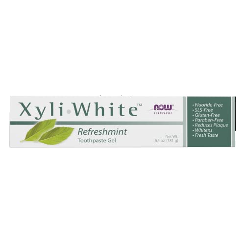 NOW Foods Solutions, Xyliwhite Toothpaste Gel, Refreshmint, Cleanses and Whitens, Fresh Taste, 6.4-Ounce