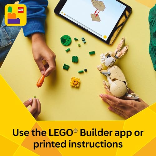 LEGO Creator 3 in 1 Cute Bunny Toy - Building Toy Set with 3 Build Options, Bunny, Seal, or Llama - Birthday Gift & Craft - Animal Figures for Kids, Girls and Boys, Ages 8+ - 31162