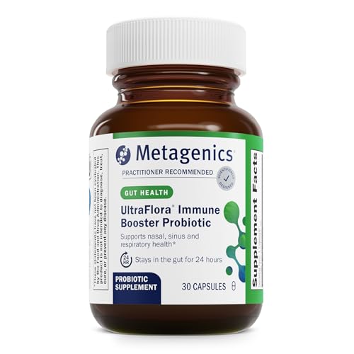 Metagenics UltraFlora Immune Booster Probiotic - Daily Probiotic - Healthy Nasal, Sinus, & Respiratory Function* - 30 Count