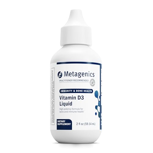 Metagenics Vitamin D3 Liquid - 2 fl oz - Liquid Vitamin D3 - Bone Health & Immune Support* - Suitable for Kids - 2,275 Servings