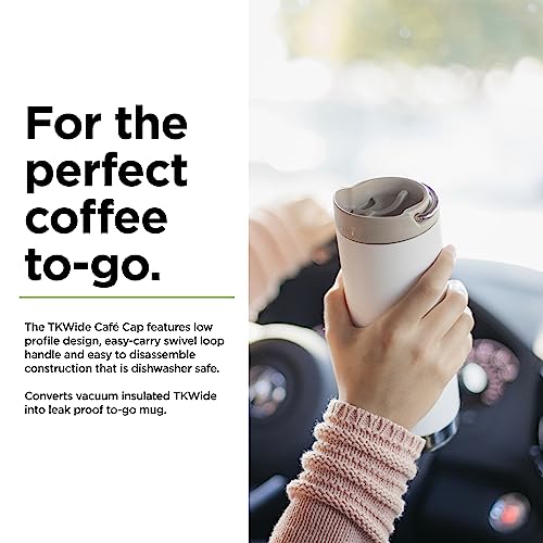 Klean Kanteen TKWide Café Cap - Leakproof Insulated Bottle Lid for Coffee & Tea - BPA-Free & Dishwasher-Safe - Taupe