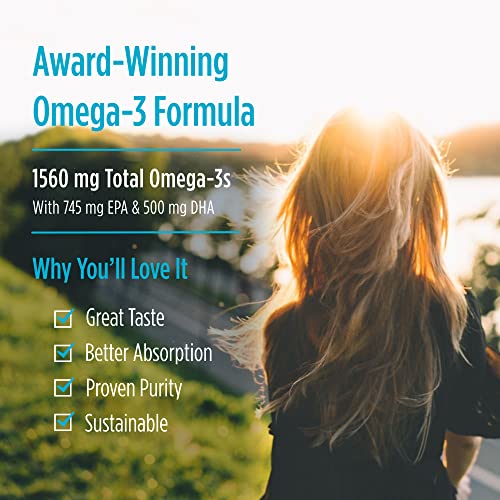 Nordic Naturals Omega-3, Lemon Flavor - 8 oz - 1560 mg Omega-3 - Fish Oil - EPA & DHA - Immune Support, Brain & Heart Health, Optimal Wellness - Non-GMO - 48 Servings
