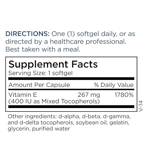 Metabolic Maintenance Vitamin E Complex (Mixed Tocopherols) 400 IU - Vitamin E Capsules Supplement for Women + Men, Hair, Skin + Antioxidant Support with D-Alpha + D-Gamma - 90 Softgel Capsules