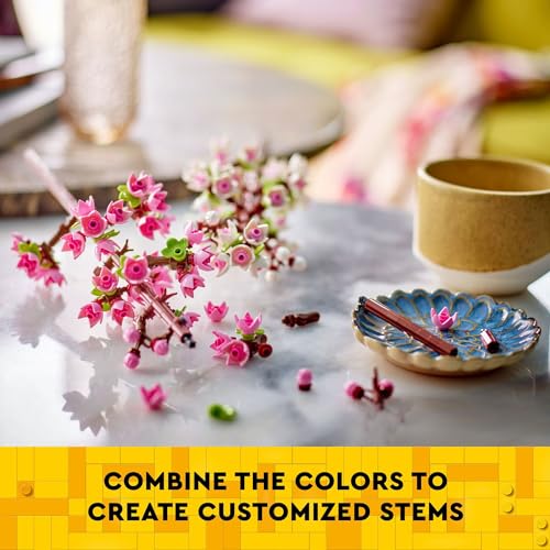 LEGO Cherry Blossom Building Toy for Kids, Girls & Boys, Ages 8+ - Artificial Cherry Blossom Decor for Home & Display - Creative Gift Idea for Plant & Flower Lovers - 40725