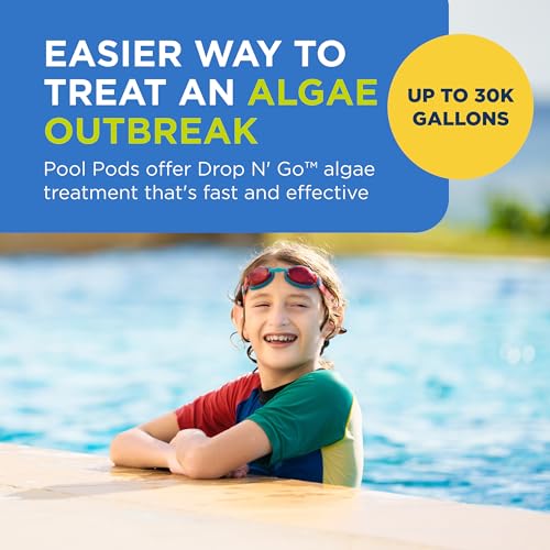 FROG Algae Gone - Dry Formula Algaecide Removes Green and Yellow Algae for Pools up to 30,000 Gallons - Pool Maintenance & Treatment - 3 Pods