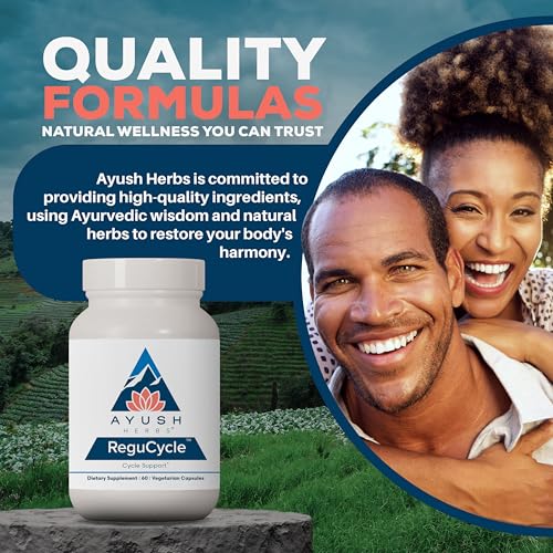 Ayush Herbs Regu-Cycle - Hormone Balance for Women, Hormonal Support, Period Support & Relief, Reproductive Health, Regulate Menstrual Cycle, Ovarian Support Supplement - 60 Vegetarian Capsules