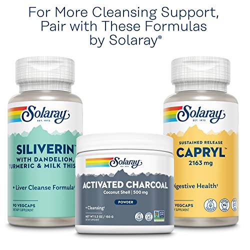 SOLARAY Yeast Cleanse, Antioxidant Support with Caprylic Acid, PAU d'Arco, Licorice Root Extract and Grapefruit Seed Extract, 60-Day Guarantee, 60-Day Guarantee, 60 Servings, 360 VegCaps