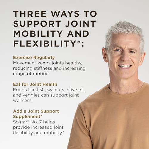 Solgar No. 7 - Joint Support and Comfort - 90 Vegetarian Capsules - Increased Mobility & Flexibility - Gluten-Free, Dairy-Free, Non-GMO - 90 Servings