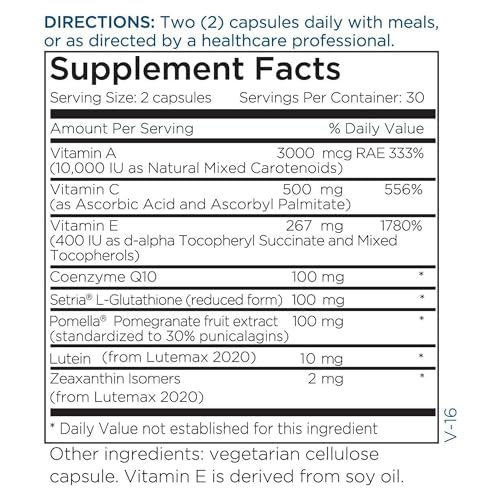 Metabolic Maintenance Deluxe Scavengers - CoQ10 100mg, Co Q 10 Supplement for Women and Men with Vitamin C, Coenzyme Q10 Complex for Brain & Heart Health - 60 Capsules
