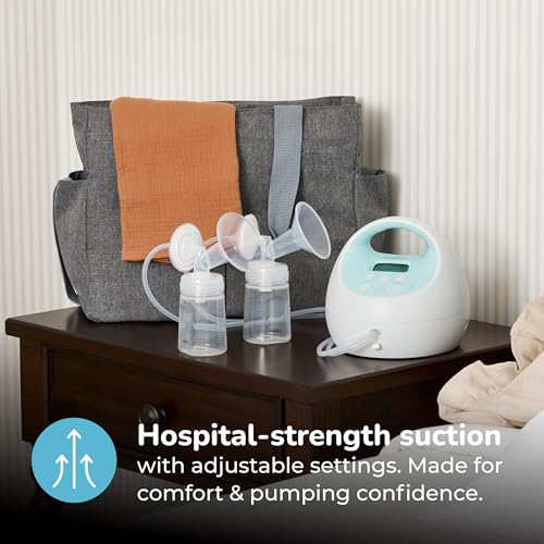 Spectra Baby S1 Plus Premier Rechargeable Breast Pump with Grey Tote Premium Accessory Kit - 28 mm