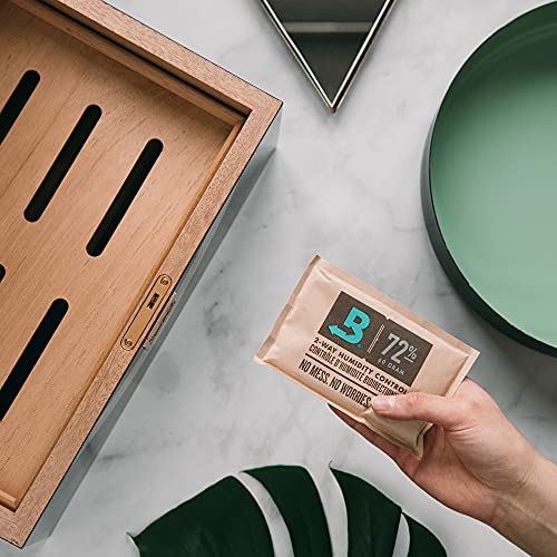 Boveda Humidor Starter Kit Bundle: Season a Wood Humidor Plus Maintain Humidity with 2-Way Humidity Control | Includes (2) Each Size 60 Boveda 84% RH & 72% RH | 1-Count