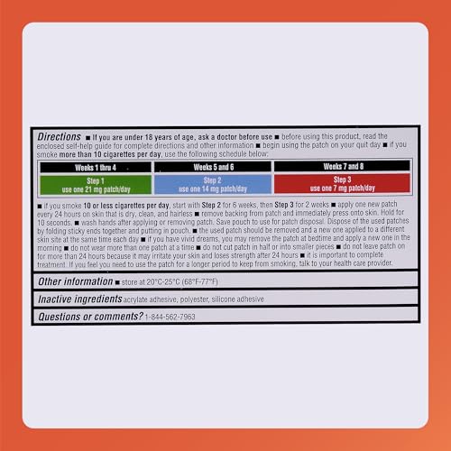 Rugby Clear Nicotine Patches - Transdermal System Patch - Smoking or Vaping Quitting Aid - Step 2-14mg - 14 Count (1 Pack)