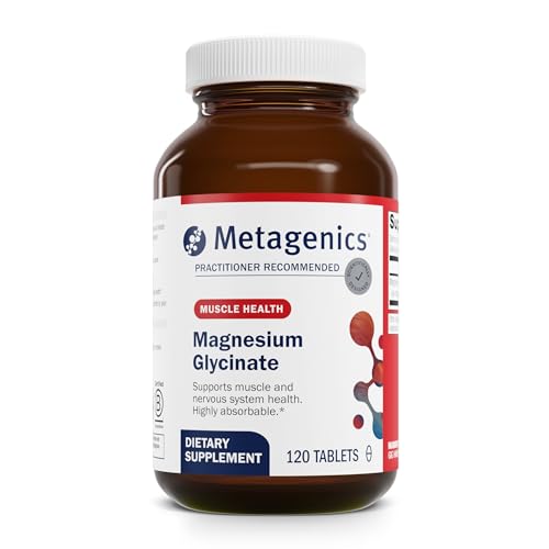 Metagenics Magnesium Glycinate - Highly Absorbable - Support for Sleep, Stress Relief, Muscle, Bone, Heart & Nerve Health - Gluten-Free - Non-GMO - Vegetarian - 120 Tablets