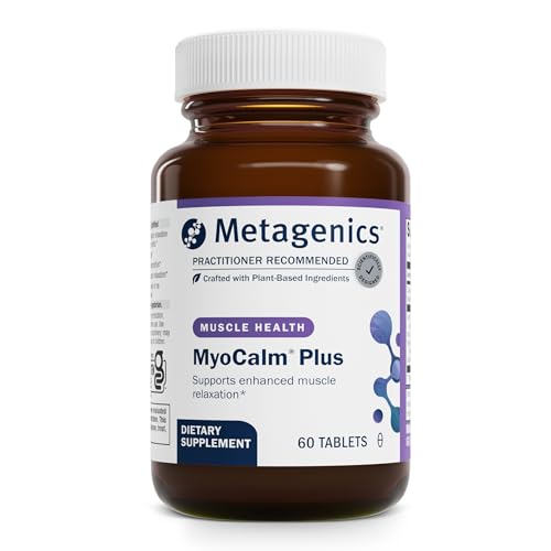 Metagenics MyoCalm Plus - with Passionflower, Valerian Root, Magnesium & Calcium - Non-GMO, Gluten-Free & Vegetarian - 20 Servings - 60 Tablets