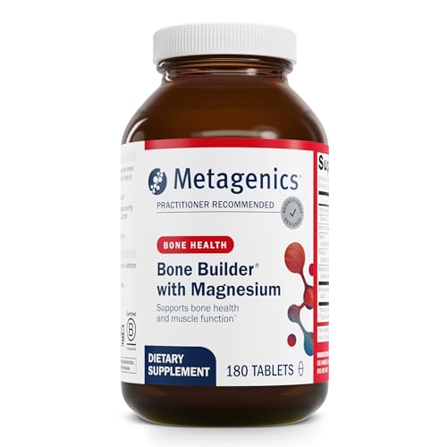 Metagenics Bone Builder with Magnesium - Bone Support Supplement* - Comprehensive Mineral Support* - With Calcium, Vitamin D & Magnesium - Non-GMO - Gluten-Free - 180 Tablets