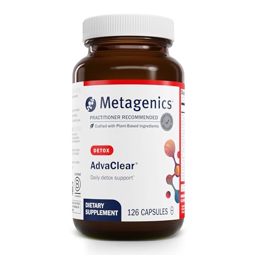 Metagenics AdvaClear - Daily Support for Detoxification* - Detox Supplements* - with Vitamin B12, Pantothenic Acid & Zinc Citrate - 126 Capsules