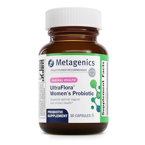 Metagenics UltraFlora Women's Probiotics for Vaginal Health - Support Microflora & Urinary Comfort - with Lactobacillus rhamnosus & Lactobacillus GR-1 reuteri RC-14 - Non-GMO - 30 Count