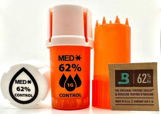 Airtight and Smell Proof Container With Built In Grinder. Comes with Humidity Pack to Keep Goods Fresh for Months