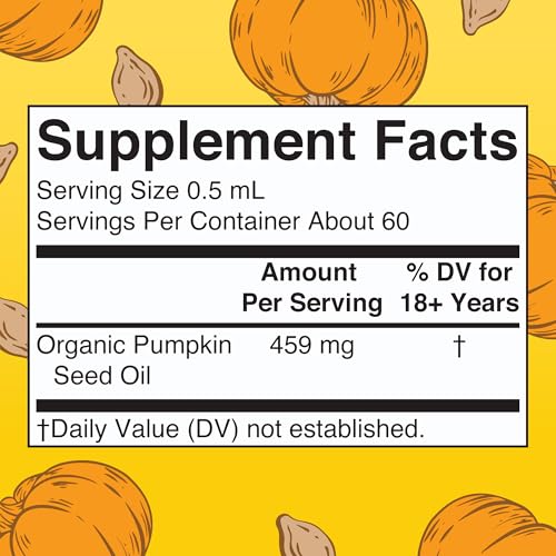 MaryRuth Organics Pumpkin Seed Oil Cold Pressed | 2 Month Supply | USDA Organic Pumpkin Seed Liquid Drops for Men and Women | Urinary Health in Men | Sugar Free | Vegan | Non-GMO | 60 Servings