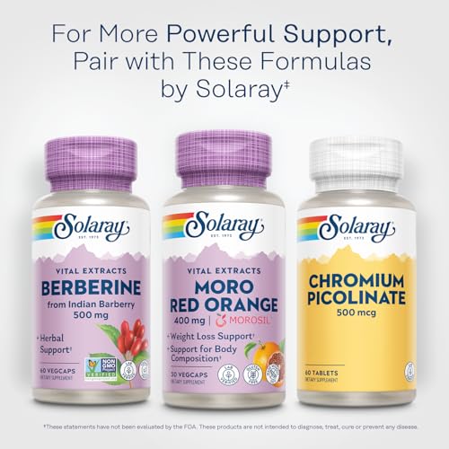 SOLARAY Moro Red Orange - Morosil Weight Loss Supplement for Women and Men - Clinically Studied Blood Orange Extract - Body Composition, Weight Loss Support, Gluten Free, 60-Day Guarantee, 30 VegCaps