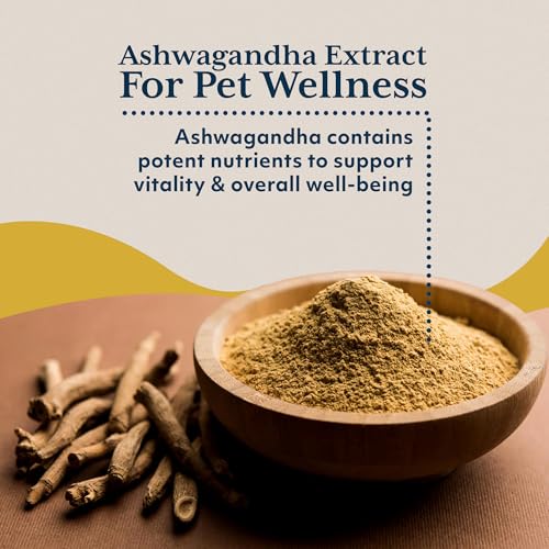 Ayush Pet Ashwagandha Calming Support Chews, Ayurvedic Calming Supplement for Dogs and Cats, Ashwagandha Herbal Supplement, 30 Chews